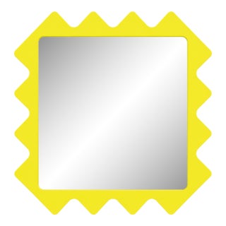 Oberig 44 Sculptural Yellow Mirror Inspired by Ukrainian Heritage For Sale