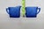 Mid 20th Century Hazel Atlas Cobalt Blue Glass Sugar Bowl and Creamer Set Chevron Pattern For Sale - Image 9 of 14