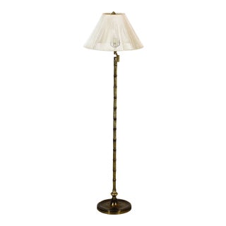 Mid Century Faux Bamboo Lamp, Faux Bamboo Floor Lamp For Sale