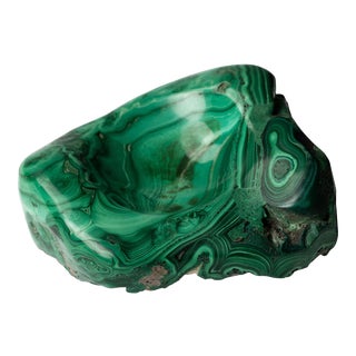 Malachite Natural Specimen Vide Poche Stone Paperweight For Sale