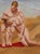 This oil on panel work depicts a poignant scene of vulnerability and connection, featuring two figures in an intimate...