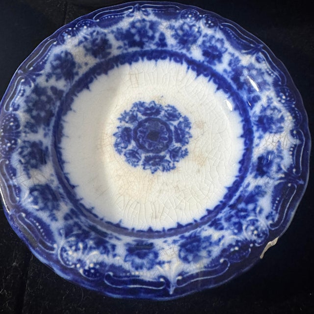 Vintage Mismatched Blue & White Chinoiserie Plates & Teapot - 7 Pieces For Sale - Image 9 of 11