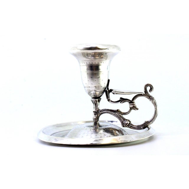 Metal Guilloche Silver Paddle with Reliefs For Sale - Image 7 of 8