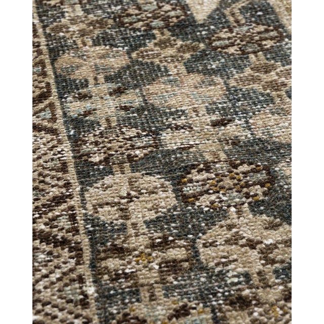 Textile Vintage Circa 1940 Distressed Mazlagan Rug 4ft 5in X 6ft 3in For Sale - Image 7 of 16