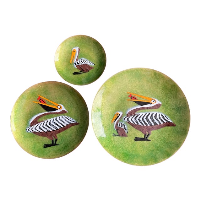 Set of Annemarie Davidson Enamel Dishes For Sale