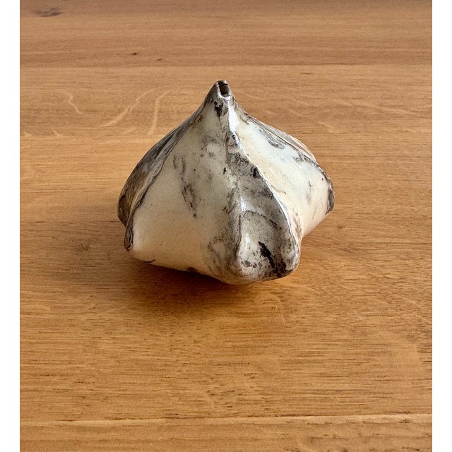 Mid-Century Modern Bulbous Ceramic Sculpture - Organic Stoneware Form For Sale - Image 3 of 5