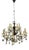 Vintage Bronze Crystal Chandelier 15 Lights, 1950s For Sale