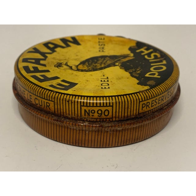 Vintage Effaxan Shoe Polish Tin: Vulture Litho, c. 1930s For Sale - Image 4 of 10