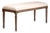 Lille Bench in Ivory Linen with Dark Natural Oak For Sale