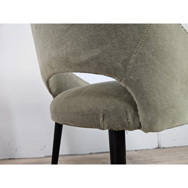 Fabric Armchairs with Wooden Legs and Adjustable Brass Feet, 1960, Set of 2 For Sale - Image 10 of 14
