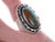 sz7 Large High Grade Nevada Turquoise Native American Sterling ring For Sale - Image 4 of 8