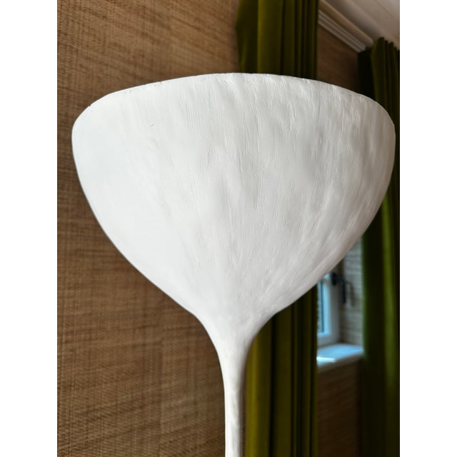 The Mr. Brown London Bilbao Uplighter Torchiere Floor Lamp Pair are substantial, hand-finished lamps featuring a...