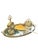 Vintage Brass Gold Vanity Make Up Set With Tray Perfume Mirror Powder For Sale - Image 9 of 9
