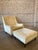 Beige 1960s Vintage Wingback Chairs - A Pair Plus Ottoman For Sale - Image 8 of 11