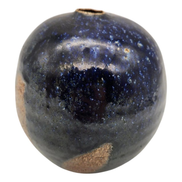 Mid 20th Century Studio Pottery Drip Glaze Weed Pot For Sale