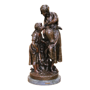 Early 20th Century French Bronze Sculpture “A La Fontaine” Signed Émile Carlier