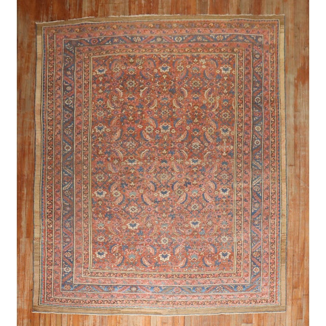 Antique Zabihi Collection Persian Bakshaish Rug For Sale - Image 10 of 12