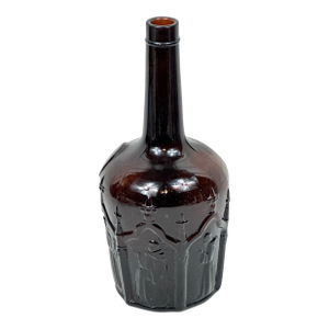 Antique Amber Figural Monk Bottle