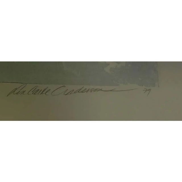 1970s Lin Carte Anderson "Ebb II" Signed Artwork Etching of a Shoreline For Sale - Image 5 of 5