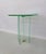 Metal Architecturally Styled Green Edge Glass Side Table Attributed to Fontana Arte For Sale - Image 7 of 13