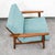 Mid Century Danish Modern Lounge Chair Armchair Blue Aqua Arms MCM Denmark Japan For Sale - Image 9 of 12