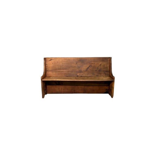 Antique Walnut Bench, 1800s For Sale - Image 3 of 3