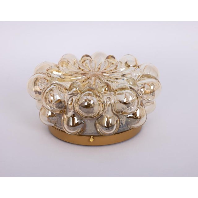 Amber Bubble Flush Mount Light in the style of Helena Tynell, Germany, 1960s For Sale - Image 4 of 9