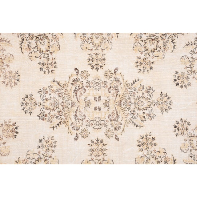 Mid-Century Modern Vintage Oversize Turkish Oushak Rug With Soft Color 6'11" X 10'6" For Sale - Image 3 of 12