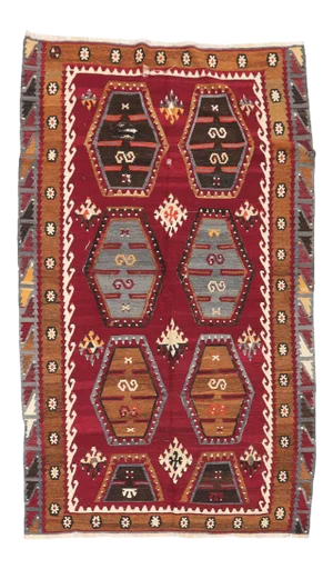 Vintage Turkish Sivas Kilim Rug