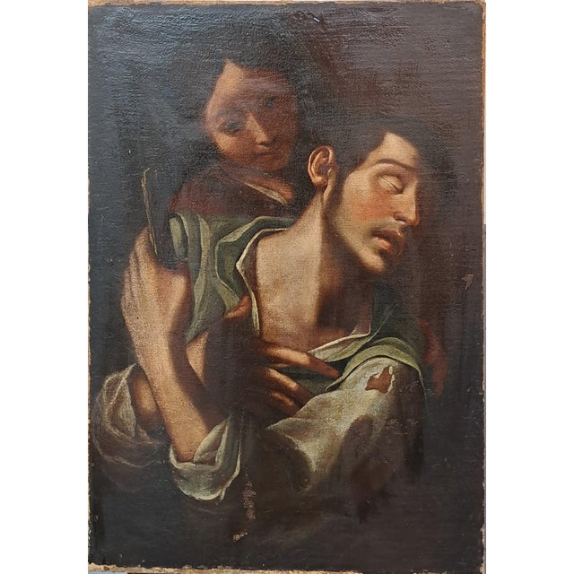 Samson and Delilah, Oil on Canvas, 17th Century For Sale - Image 7 of 7