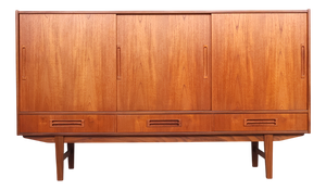 Danish Teak Highboard with Drawers, 1960s