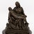 "La Pieta di Michelangelo" Patinated Bronze Sculpture, signed "Vally" to base, atop a black marble plinth. Overall: 10" H...