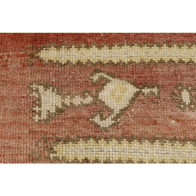 Vintage Turkish Oushak Saph Prayer Rug, 05'07 X 09'03 For Sale - Image 11 of 11