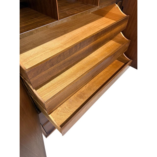Mid-Century Modern Broyhill Brasilia II Walnut Armoire For Sale In Philadelphia - Image 6 of 10