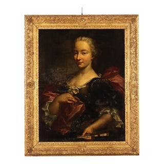 Portrait of a Noblewoman, Oil on Canvas, Framed For Sale