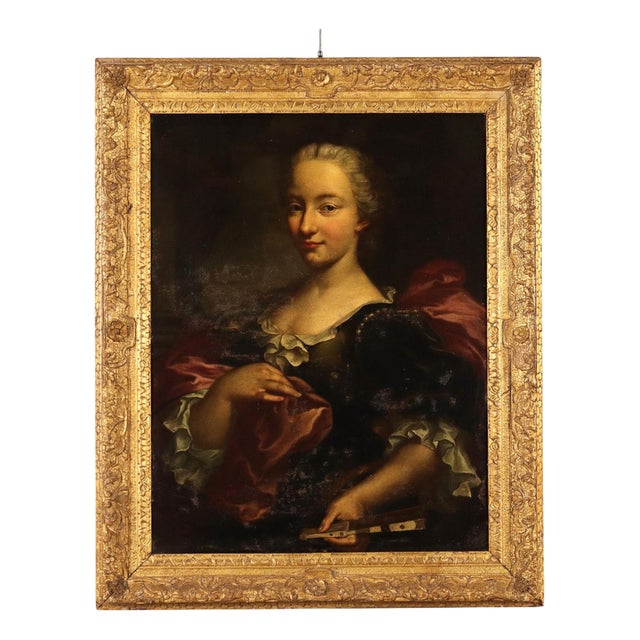 Portrait of a Noblewoman, Oil on Canvas, Framed For Sale