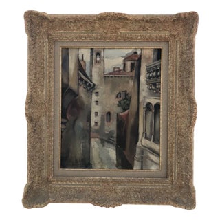 Josselin Bodley, Venise, 1928, Oil on Canvas, Framed For Sale