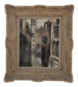 Josselin Bodley, Venise, 1928, Oil on Canvas, Framed