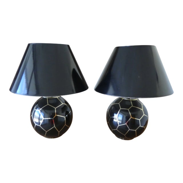 1970's Karl Springer Geodesic Lamps For Sale