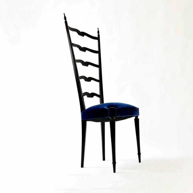 Mid-Century Modern High Backrest Chiavari Chair by Paolo Buffa, 1950s For Sale - Image 3 of 9