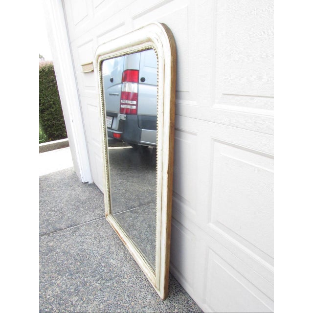 Antique French Painted Louis Philippe Mirror For Sale - Image 9 of 16