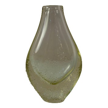Yellow Vase by Miloslav Klinger for Železný Brod Sklo For Sale