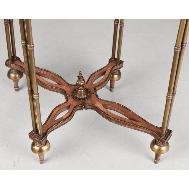 Louis XVI Style French Oval Side Table For Sale - Image 9 of 12