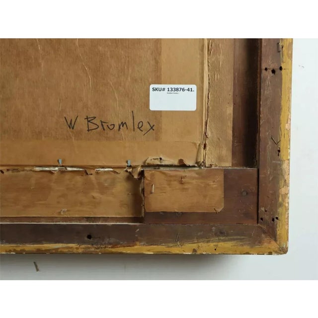 Beautiful 1800s Antique "Outdoor Scene", With Figures, W. Bromley (Uk), Oil Painting!! Antique Oil Painting, "Outdoor...