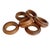 Vintage Mid-Century Modern Teak Wood Napkin Rings – Set of 6, Boho Natural Wood For Sale - Image 4 of 4