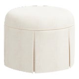 Alix Pleated Ottoman in Zuma White For Sale