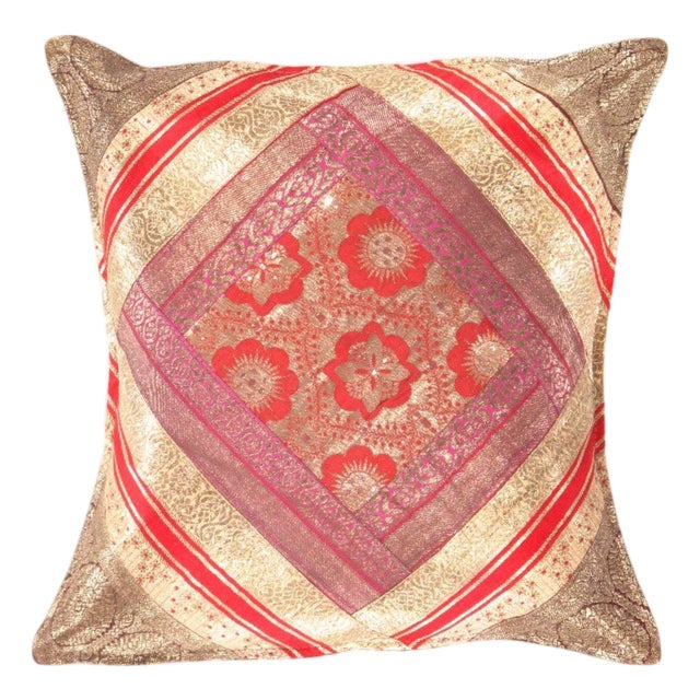 Pasargad DC Sari Silk Square Pillow Case For Sale