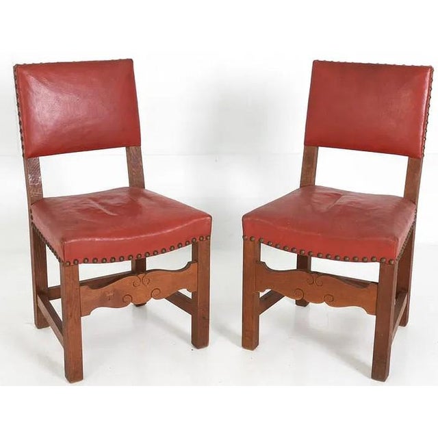 Mid-Century Modern 1950s Set 8 Danish Mid Century Old School Dining Chairs For Sale - Image 3 of 10