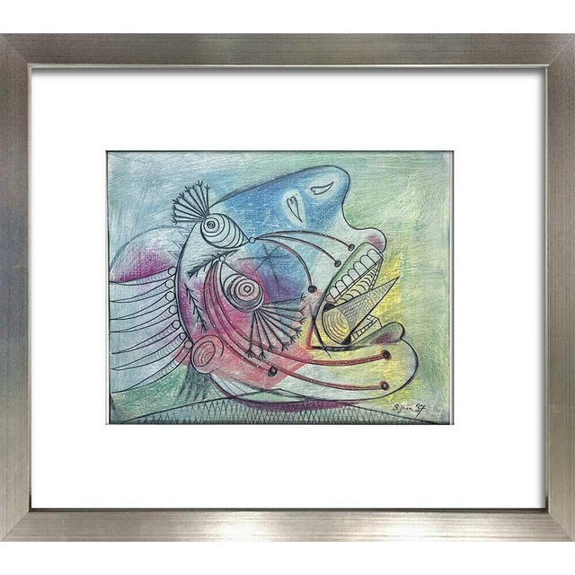 Modern Pablo Picasso Prepatory Guernica Lithograph (2 Pc Set) Limited Edition W/Frame For Sale - Image 3 of 5