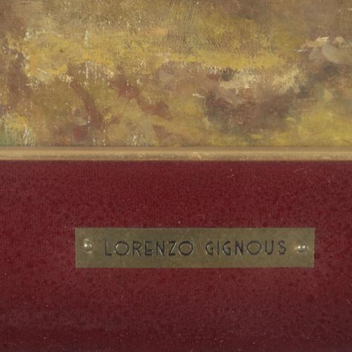 Lorenzo Gignous, Landscape, Oil on Canvas, Framed For Sale - Image 9 of 13